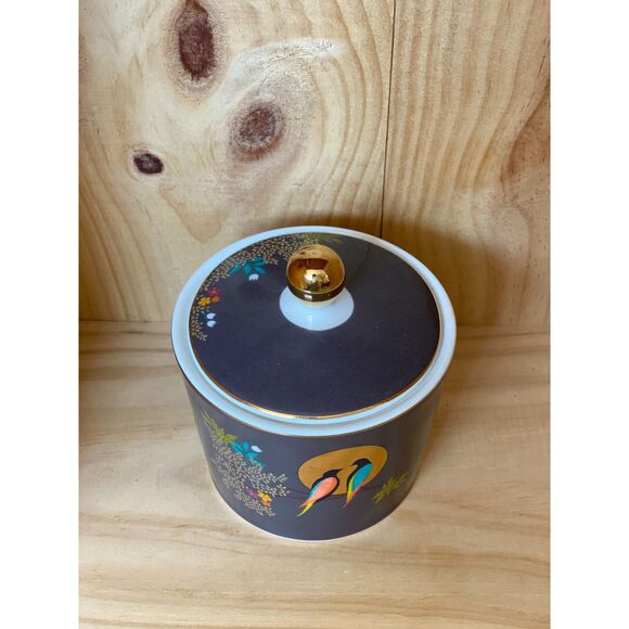 Sara Miller London Chelsea Porcelain Dark Grey Lidded Sugar Bowl & Pink Creamer - Picture 13 of 14